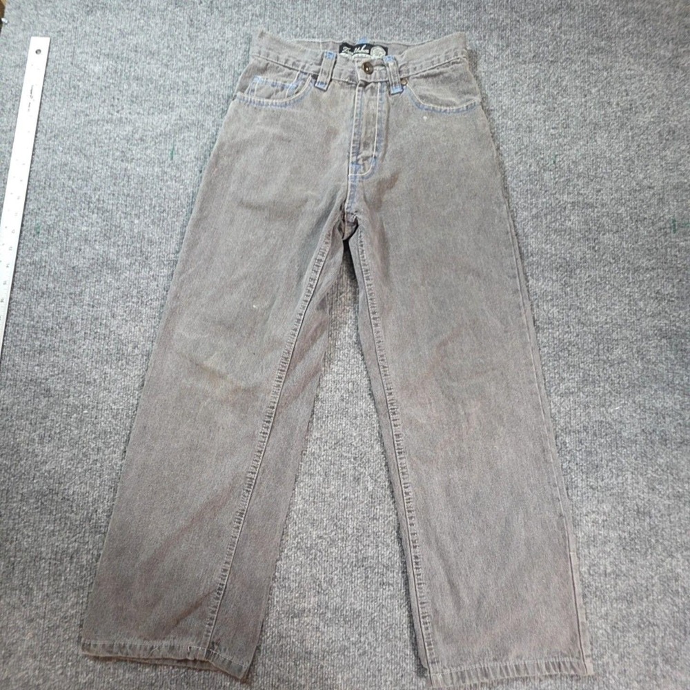 True Urban Collection Jeans Womens 10 Gray Charcoal Straight Embroidered 30x30
